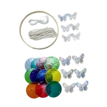 Imagem de Ｂｅｓｇａ Kit de Sinos de Vento de Concha Faça Você Mesmo, Sinos Pendurados, Kit de Artesanato Memorial para Mulheres, Sinos de Vento para, Quintal, Jar, Multicolorido, Tamanho real