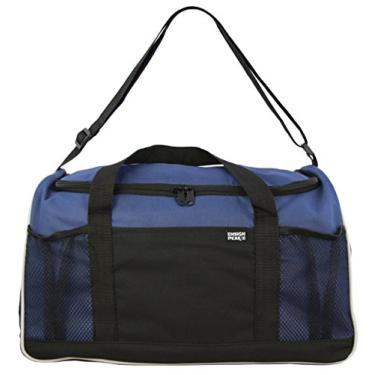 Imagem de Bolsa esportiva para o dia a dia com alça de ombro ajustável e bolsos de malha, Azul marino, One Size