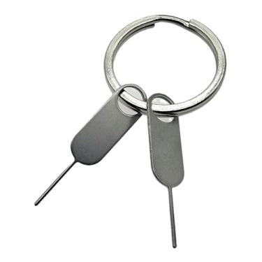 Imagem de Pacote com 2 ferramentas de remoção de bandeja de cartão SIM universal para abertura SD pino de ejeção para iPhone iPad Samsung Galaxy Google Pixel Motorola Phones - Pequeno