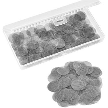 Imagem de Telas de aço inoxidável filtros telas de cachimbo telas de tigela de cachimbo de fumo telas de 20 mm bong gaze cachimbo de água tela para fumar filtros de malha prata