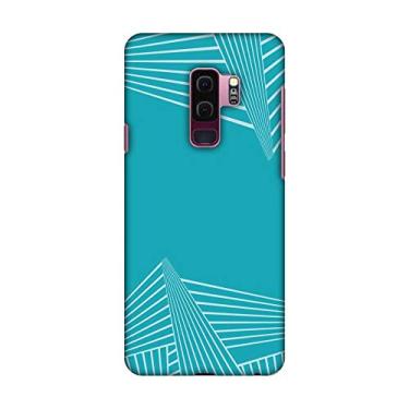 Imagem de AMZER Capa rígida de encaixe slim fit, capa traseira com kit de limpeza de tela para Samsung Galaxy S9 Plus - cor HD, ultraleve - fibra de carbono Redux Aqua Blue 3