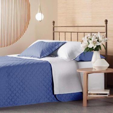Imagem de Kit Colcha Solteiro King Previlege - Andreza Azul Petróleo - Andreza E