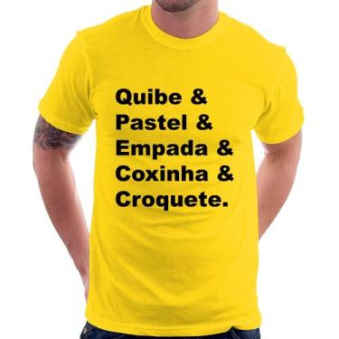Imagem de Camiseta Quibe & Pastel & Coxinha & Empada & Croquete - Foca na Moda, 