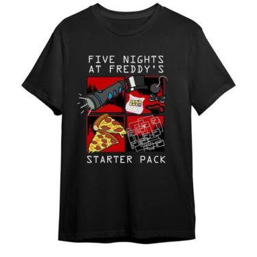 Imagem de Camiseta Fnaf Five Nights At Freddy's Starter Pack Unissex - Abstract 
