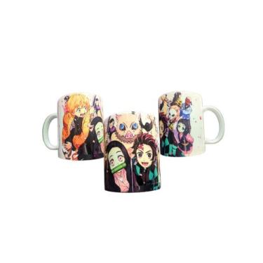 Imagem de Caneca Porcelana -Demon Slayer - sublimação, Branco
