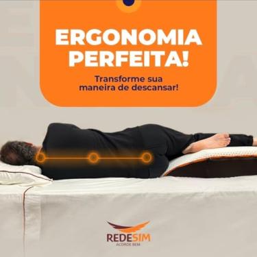 Imagem de Apoio de Dormir REDESIM, Almofada Ortopédica Pernas e Joelhos, Posicionador Corporal p/Gestantes, Travesseiro Antirrefluxo para Bebês e Adultos, Ergonomico, Anatômico e Conforto p/Jovens e Idosos.