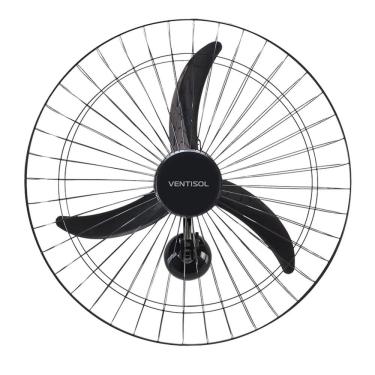 Imagem de Ventilador De Parede Ventisol New C/3 Pás Preto 60cm 127v
