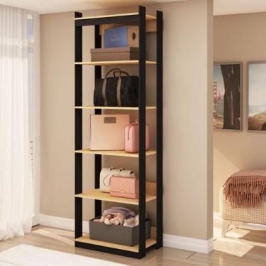 Imagem de Estante Guarda Roupa para Closet com Prateleiras Estilo Industrial - G