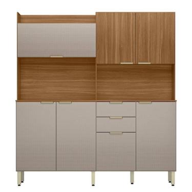 Imagem de Cozinha Compacta Pitaya 7 Portas E 2 Gavetas Amêndola Touch Nude Prime Tx Demóbile