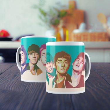 Imagem de Caneca De Porcelana 325ml Bts Decorada Bts 4