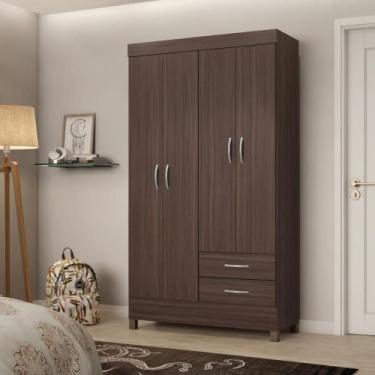 Imagem de Guarda Roupa Valentina 4P Cafe Touch - Mais de Casa