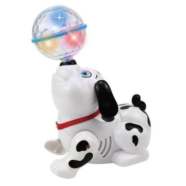 Imagem de Robô de Brinquedo Cachorro Com Bola Giratória Com Som e Luz - Art Brin