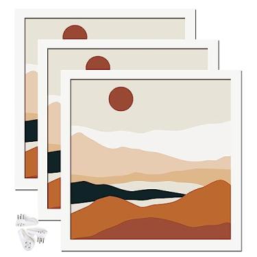 Imagem de ijuerybai Conjunto de 3 porta-retratos branco 35 x 35 cm, moldura alta transparente para colagem de fotos quadradas de 35,5 x 35,5 cm tamanho pôster de parede e mesa horizontalmente verticalmente (branco, 35,5 x 35,5 cm)