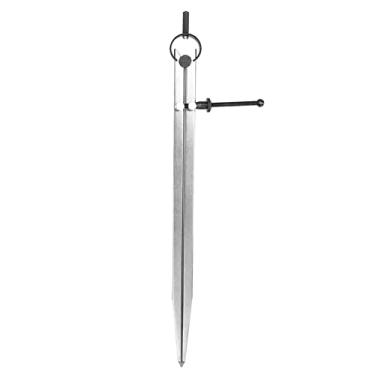 Imagem de Bússola de couro, bússola de couro com asa de aço carbono, divisor de asa de aço com trava, bússola de metal com trava para escrita e marcação em couro (300mm)