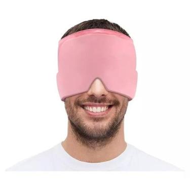 Imagem de Touca Alívio Enxaqueca Mascara Alivia Dor De Cabeça Em Gel - VIL, Rosa