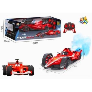 Imagem de Super Carro Fórmula 1 Solta Fumaça Com Controle Remoto Brinquedo Manob