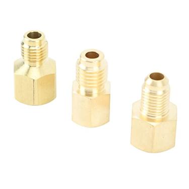 Imagem de 3PCS Conjunto de Adaptadores de Ar Condicionado de Latão - Conexão de Carregamento a Vácuo para Eletrodomésticos