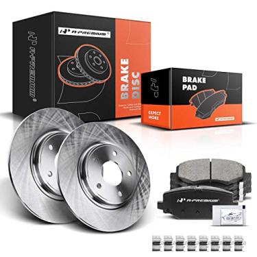 Imagem de A-Premium Rotores de Freio A Disco Sólido Traseiro de 12,91"(328 Mm) + Kit de Pastilhas de Cerâmica Compatível com Modelos Selecionados Dodge, Chrysler, Volkswagen e Ram - Grand Caravan, Town & Countr