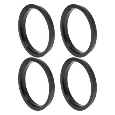 Imagem de INFINAUTO Anéis centralizados de cubo de roda de carro de 79,6 mm a 70,1 mm rodas de policarbonato preto eixo central amortecedor Hubrings 4 peças