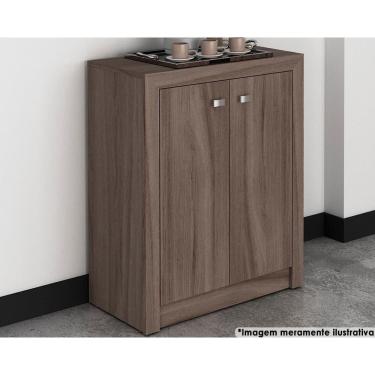 Imagem de Balcão de Escritório ME4103 c/ 2 Portas Carvalho - Tecno Mobili