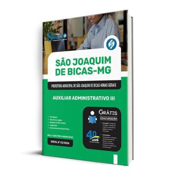 Imagem de Apostila Prefeitura São Joaquim Bicas Mg 2025 Auxiliar