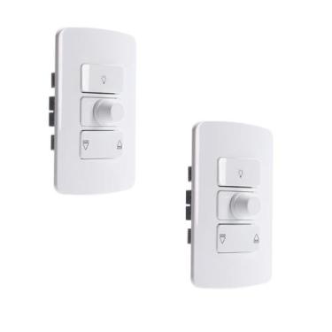 Imagem de Kit 2 Controle Ventilador De Teto 4x2 110/220v Bivolt B3 MG - Margiriu