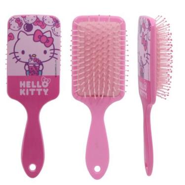 Imagem de Escova de Cabelo Raquete Hello Kitty 20cm Sanrio Rosa