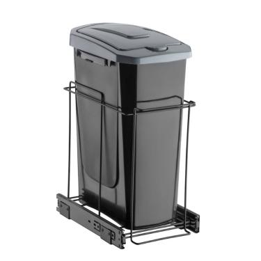 Imagem de Lixeira Simples Deslizante 15 Litros Preta - Schmitt 0716