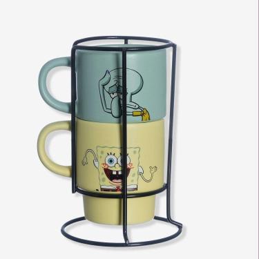 Imagem de Kit Canecas Empilháveis Bob Esponja