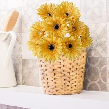 Imagem de 20 Flores Artificiais de Gérbera Haste Flexível (55cm) Decoração Moder