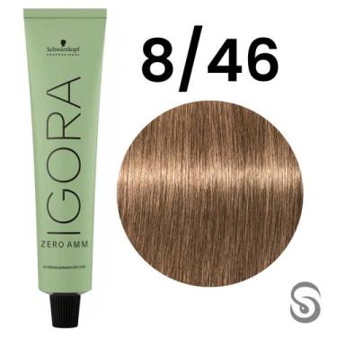 Imagem de Igora Zero Amm 8/46 Louro Claro Bege Marrom 60 ml - Schwarzkopf, UNICA