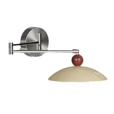 Imagem de Luminária de parede LED de acrílico com direção ajustável de 8 W, creme, para cabeceira de quarto, para sala de estar, bar, corredor, sala de jantar, hotel