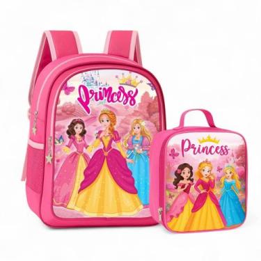 Imagem de Mochila Infantil Bolsa Feminina Escolar + Lancheira Térmica Menina - P
