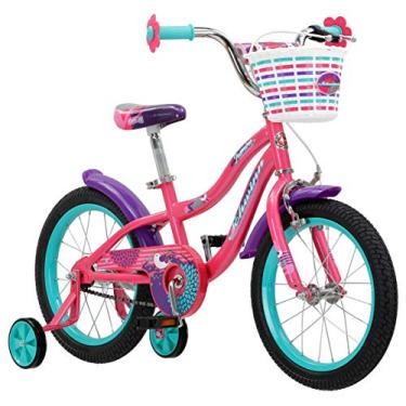 Imagem de Schwinn Bicicleta para meninas Jasmine com rodas de treino, rodas de 40,6 cm, rosa