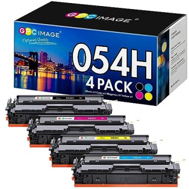 Imagem de Cartucho de toner compatível com imagem GPC de substituição para cartucho Canon 054H 054H CRG 054 para usar com ImageClass LBP622Cdw MF644Cdw MF642Cdw MF640C LBP620 Tinta de impressora de toner (preto, ciano, magenta, amarelo)