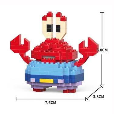 Imagem de Brinquedo Blocos de Montar Infantil Brinquedo Educativo Animais De Bri