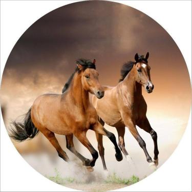 Imagem de Painel Redondo 3D Sublimado Cavalo Country Frd-3329