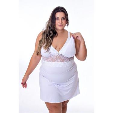 Imagem de Camisolas Amamentação Plus Size com Detalhe em Renda Saída Maternidade