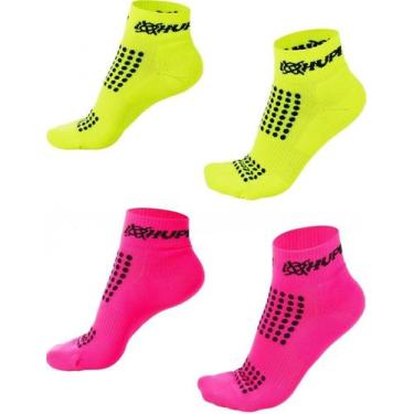 Imagem de Kit 02 Pares Meia Corrida HUPI Pro Running Rosa e Amarelo, Rosa, Amare