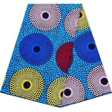Imagem de HongyuAmy Tecido africano Ankara Print Kente 1 jarda cera africana (A12)