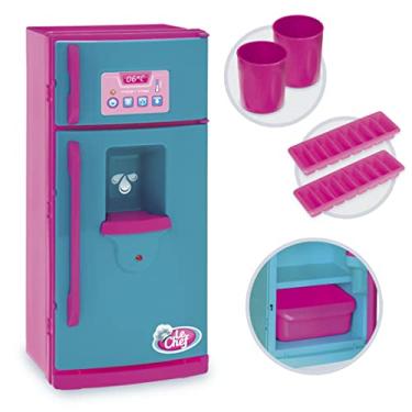 Imagem de Geladeira Le Chef com Som e Luz, Usual Brinquedos, 410, Azul/Rosa