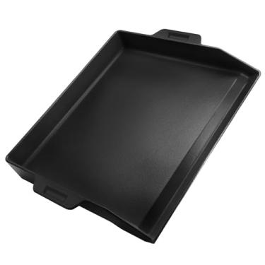 Imagem de Criditpid Chapa De Ferro Fundido Para Grelha A Gás, Plana Universal Grelhas Carvão/Fogões Inserção Churrasqueira 47 Cm X 35 Weber, Nexgrill, Charbroil, Camp Chef