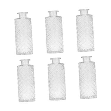 Imagem de Ｂｅｓｇａ 6 peças de vasos de vidro para arranjos florais, centro de mesa, acessório floral simples, mini vasos de flores para sala de estar, Transparente
