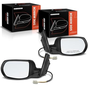 Imagem de A-Premium Par (2) espelhos retrovisores elétricos do lado do motorista e do passageiro - compatível com Honda CR-V CRV 2012 2013 2014 - Espelho retrovisor externo externo liso dobrável manual aquecido