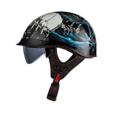 Imagem de Capacete Unissex Retro Meio Capacete De Verão Para Motocicleta Elétric