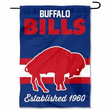 Imagem de WinCraft Buffalo Bills Bandeira de jardim dupla face retrô vintage