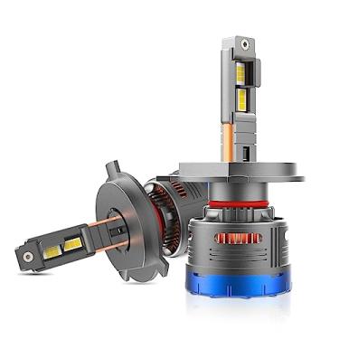 Imagem de CIADAZ Lâmpadas de farol de LED H4/9003 IP68 à prova d'água para carro Lâmpadas de farol de LED 6000K 600W 80000LM Faróis de LED brilhantes, 2 unidades