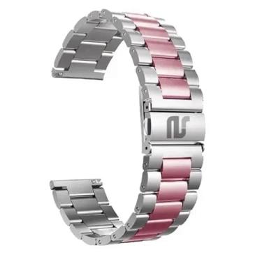 Imagem de Pulseiras NSmart compatíveis com Amazfit GTR 47MM / GTR 2 / GTR 2e / GTR 3 / GTR 4 (Prata com rose pink)