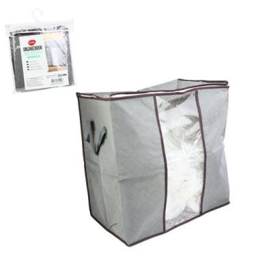 Imagem de Caixa Organizadora TNT 50x29x50cm com Ziper - Tudo em Caixa - Genérico