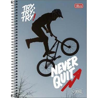 Imagem de Caderno Universitário 20 Matérias Capa Dura 80 Folhas Vibe Ciclista Ti